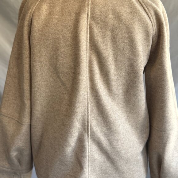 Avec Les Filles Peacoat Designer Jacket | Women's | Color: Tan / Khaki | Size: L - Picture 4 of 5